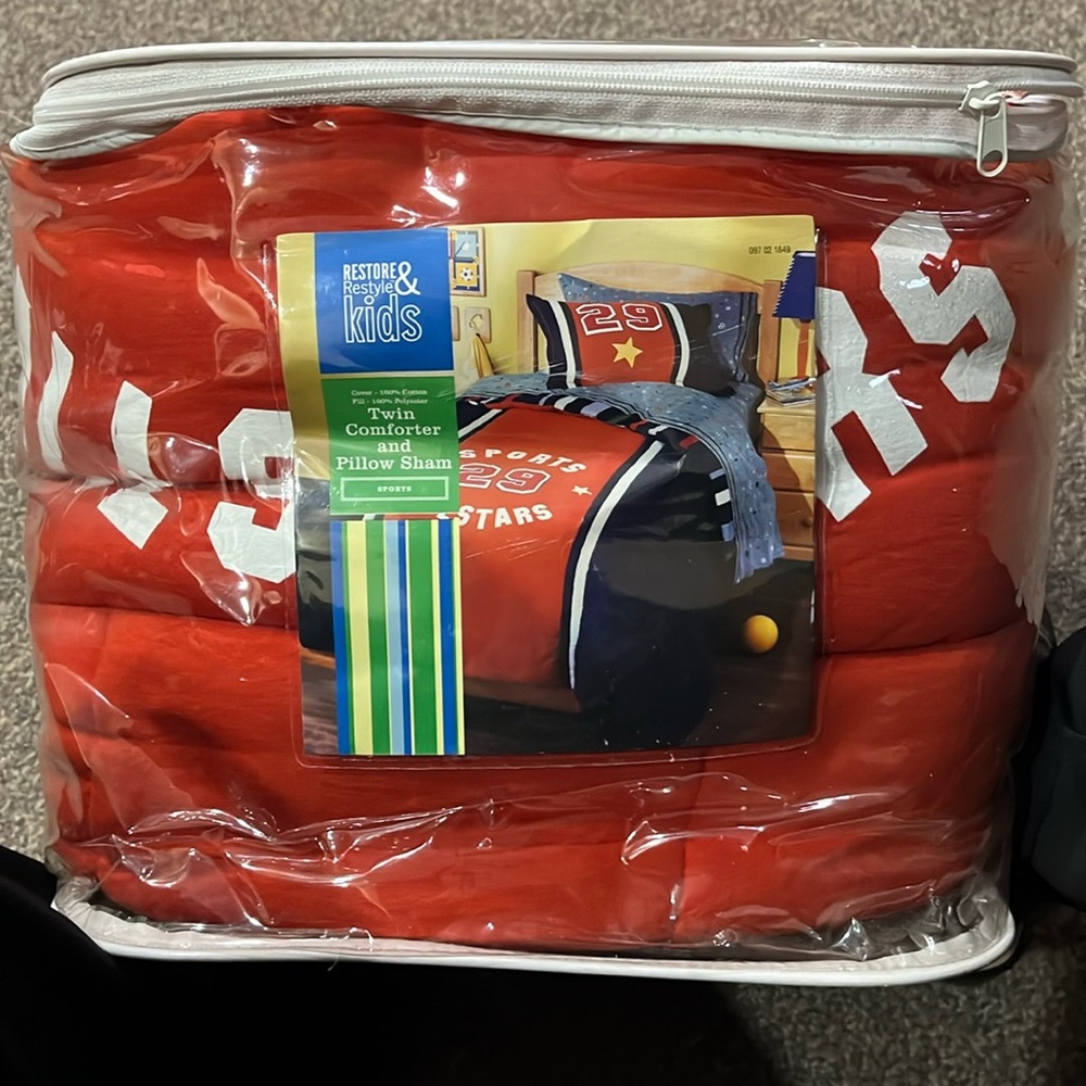 Twin Comforter set, Sports Themed